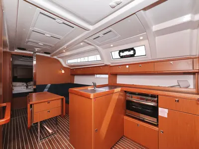 Galley of Spectrum, a Bavaria Cruiser 37 sailboat at Pirovac, Croatia
