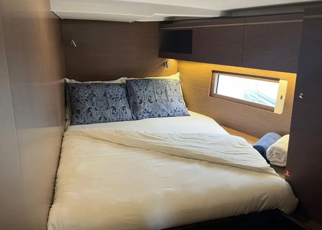 Cabin on Kas, a Beneteau Oceanis 51.1 sailboat at Athens, Greece