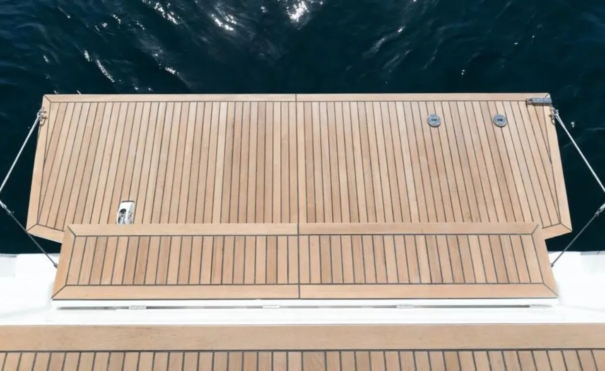 Deck of Kas, a Beneteau Oceanis 51.1 sailboat at Athens, Greece