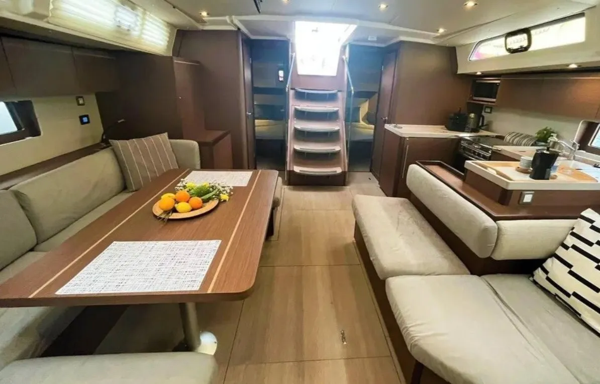 Salon of Kas, a Beneteau Oceanis 51.1 sailboat at Athens, Greece