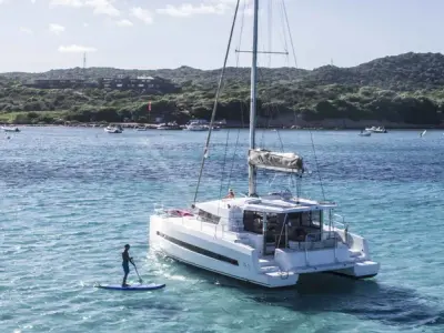 DOUBLE SIX, a Bali 4.1 catamaran at Kalkara, Malta
