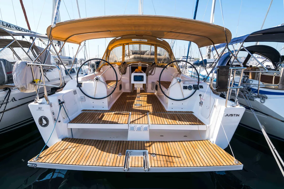JustIn, a Dufour 382 GL sailboat at Grad Biograd na Moru, Croatia
