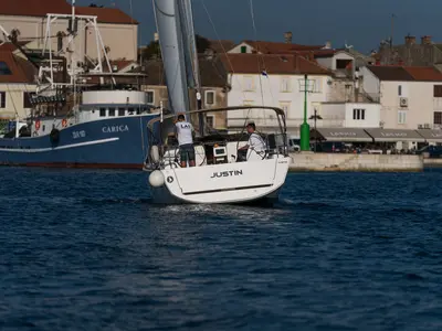 Salon of JustIn, a Dufour 382 GL sailboat at Biograd na Moru, Croatia
