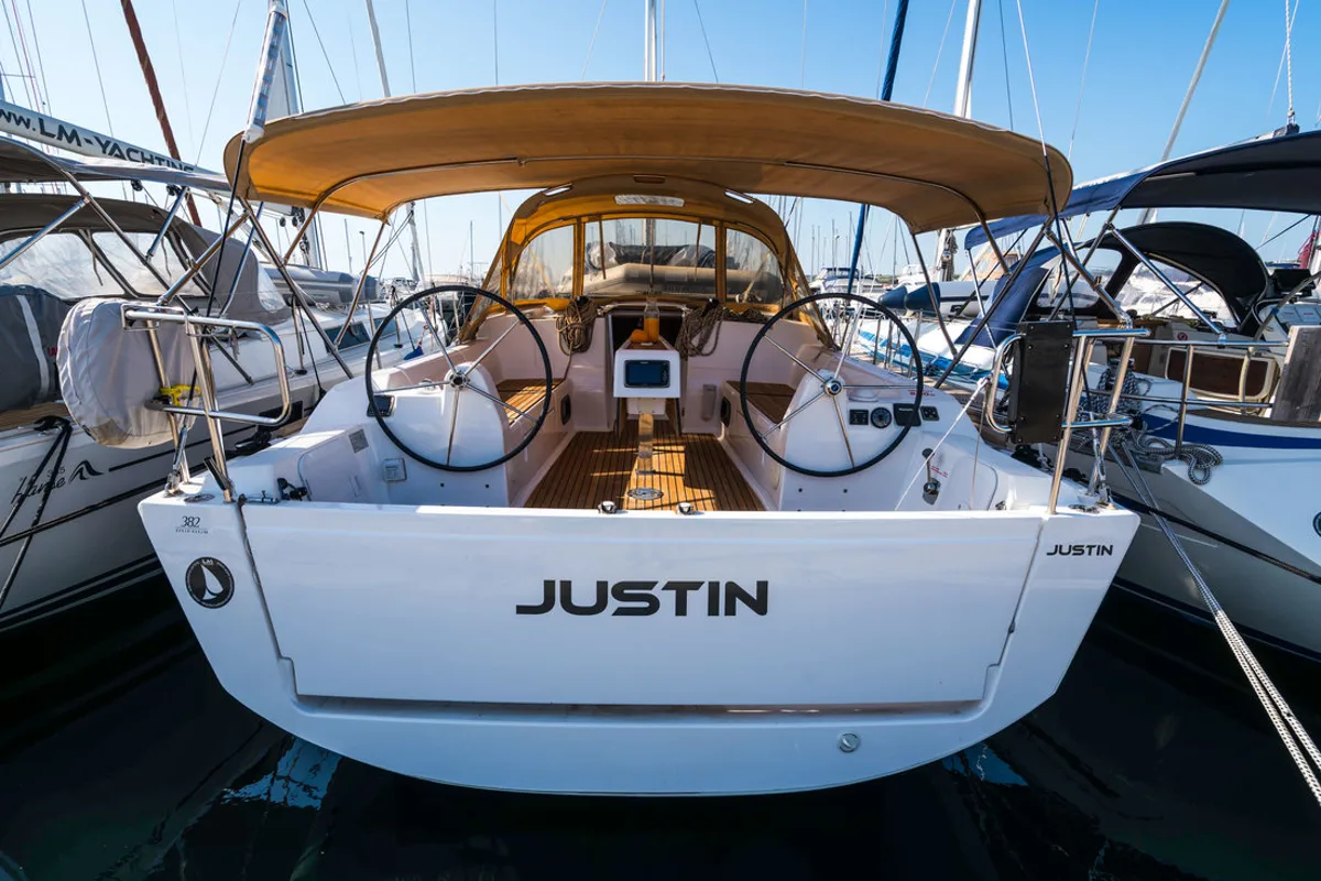 JustIn, a Dufour 382 GL sailboat at Grad Biograd na Moru, Croatia