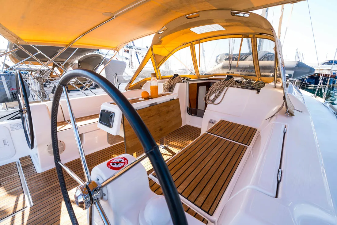 JustIn, a Dufour 382 GL sailboat at Grad Biograd na Moru, Croatia