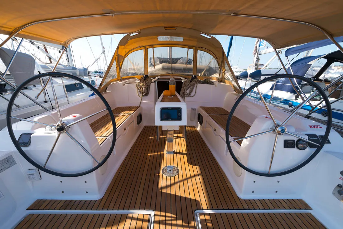 JustIn, a Dufour 382 GL sailboat at Grad Biograd na Moru, Croatia