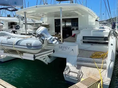 Cabin on Merev, a Lagoon 50 catamaran at Seget Donji, Croatia