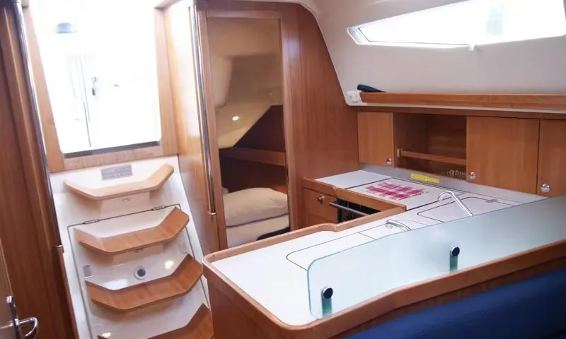 Cabin on Patriot, a Elan 344 Impression sailboat at Mali Lošinj, Croatia