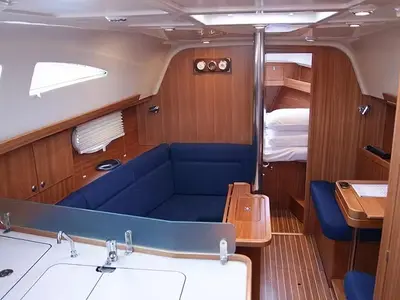 Salon of Patriot, a Elan 344 Impression sailboat at Mali Lošinj, Croatia