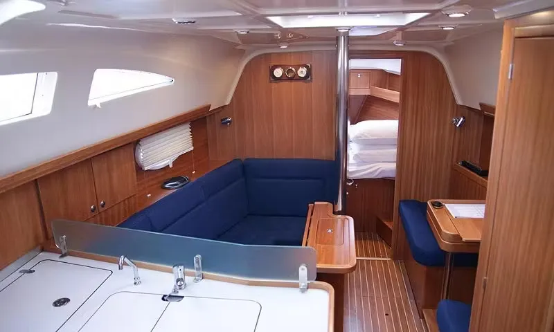 Salon of Patriot, a Elan 344 Impression sailboat at Mali Lošinj, Croatia
