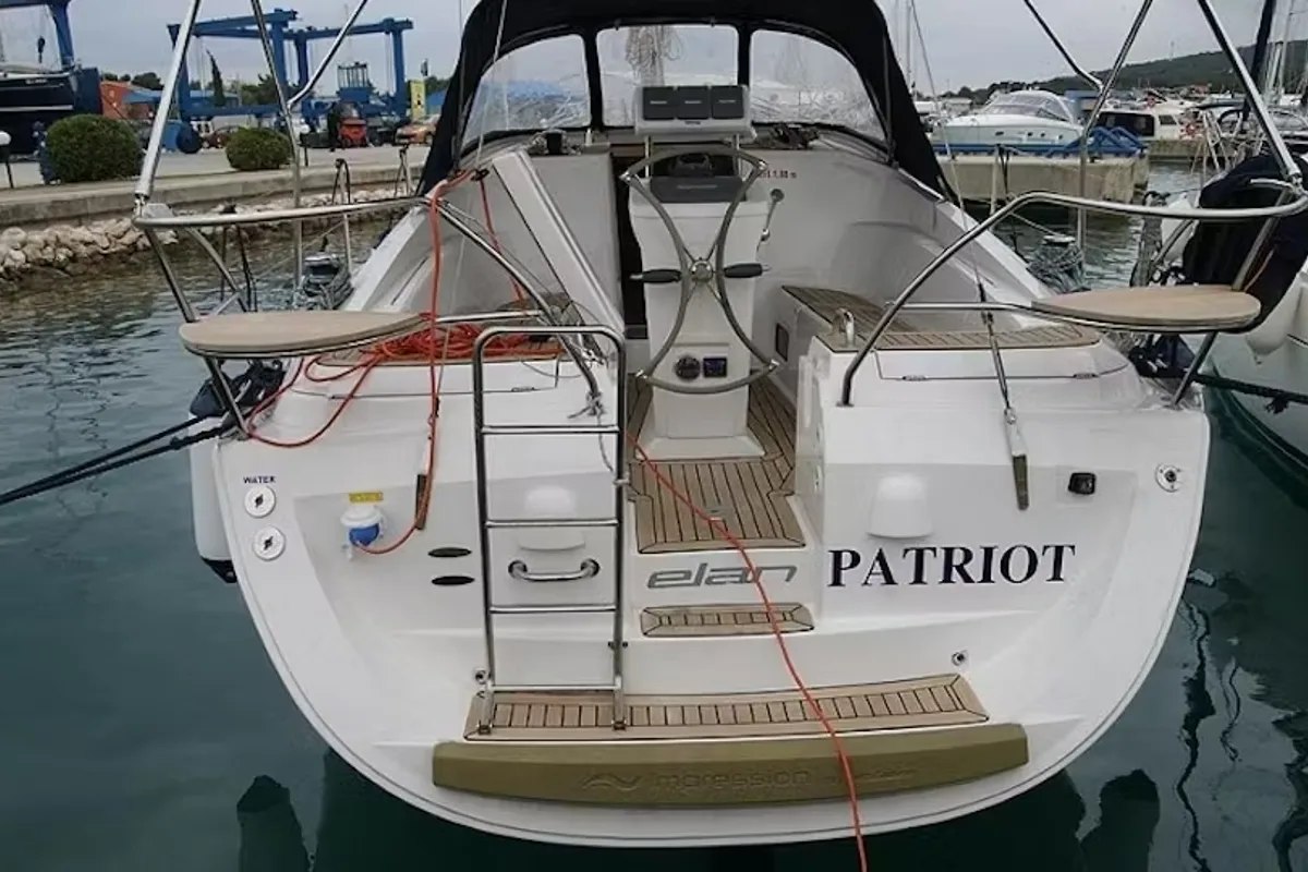 Cockpit of Patriot, a Elan 344 Impression sailboat at Mali Lošinj, Croatia