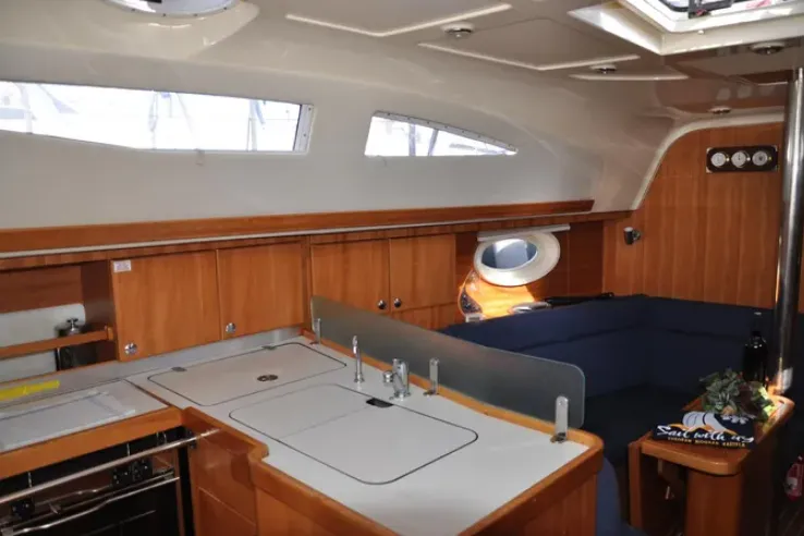 Galley of Patriot, a Elan 344 Impression sailboat at Mali Lošinj, Croatia