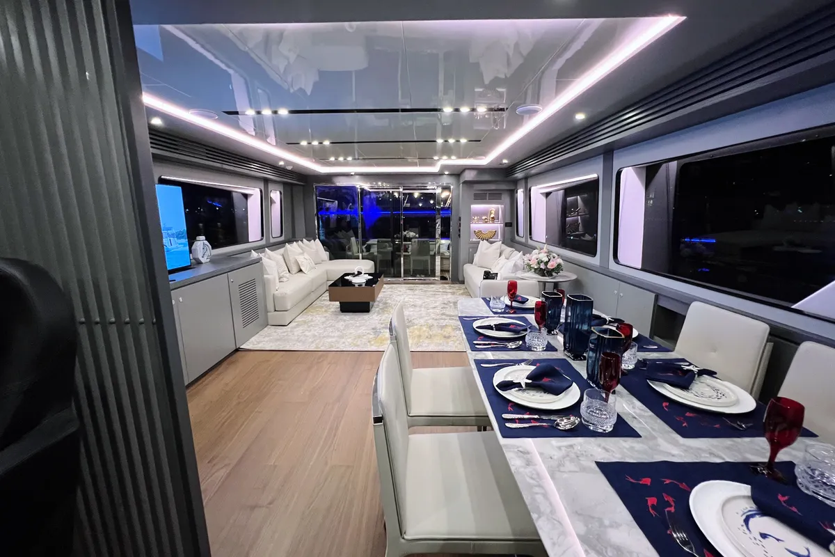 X32, a Luxury Motor Yacht motor yacht at Dubai Harbour, United Arab Emirates