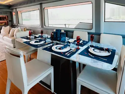 X32, a Luxury Motor Yacht motor yacht at Dubai Harbour, United Arab Emirates
