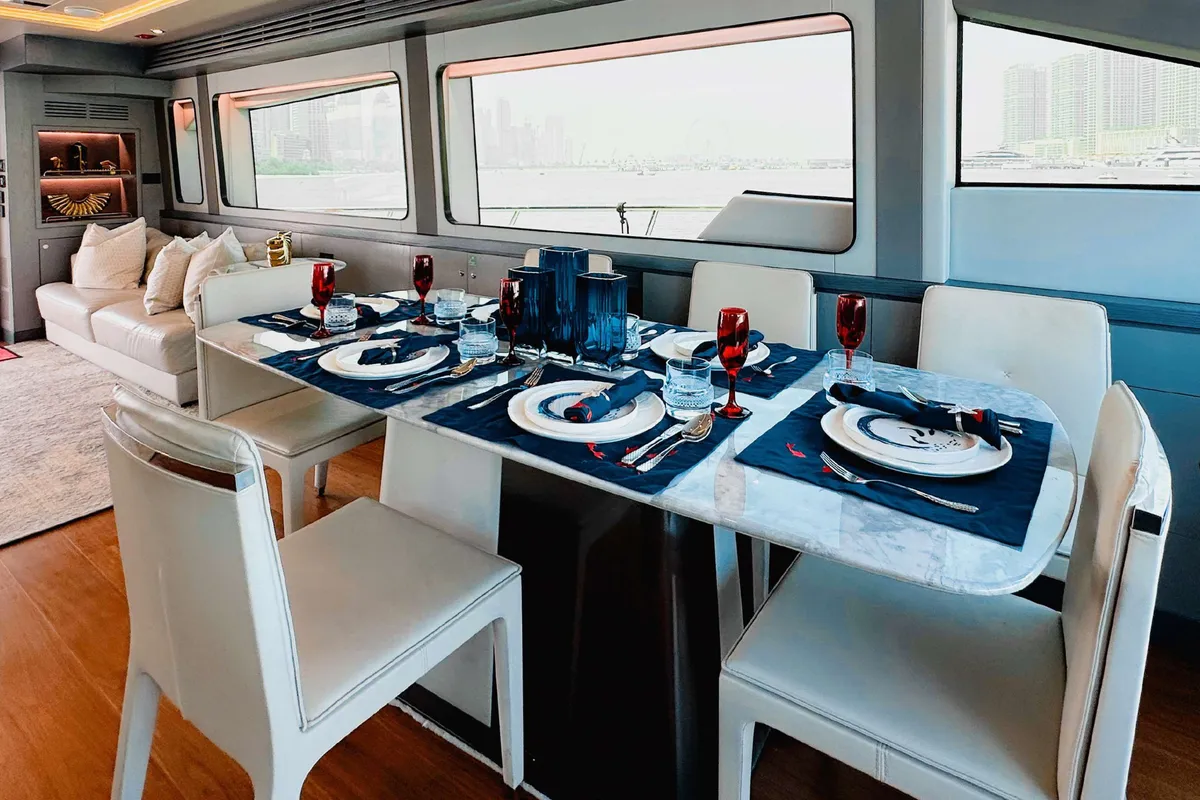 X32, a Luxury Motor Yacht motor yacht at Dubai Harbour, United Arab Emirates
