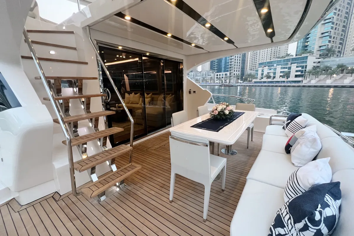 X32, a Luxury Motor Yacht motor yacht at Dubai Harbour, United Arab Emirates