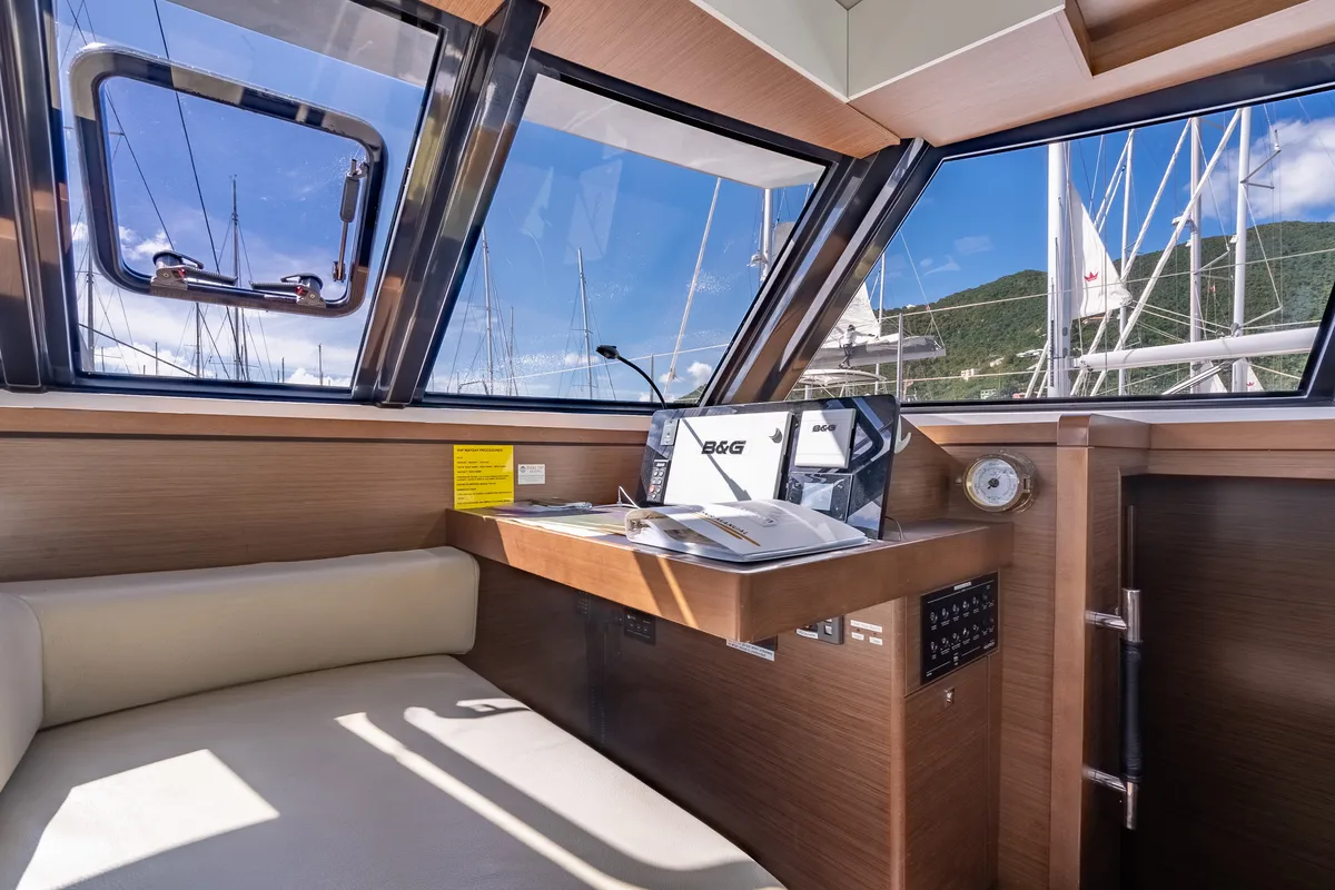 Salon of Seas’d Up, a Nautitech 46 Fly catamaran at Road Town, British Virgin Islands