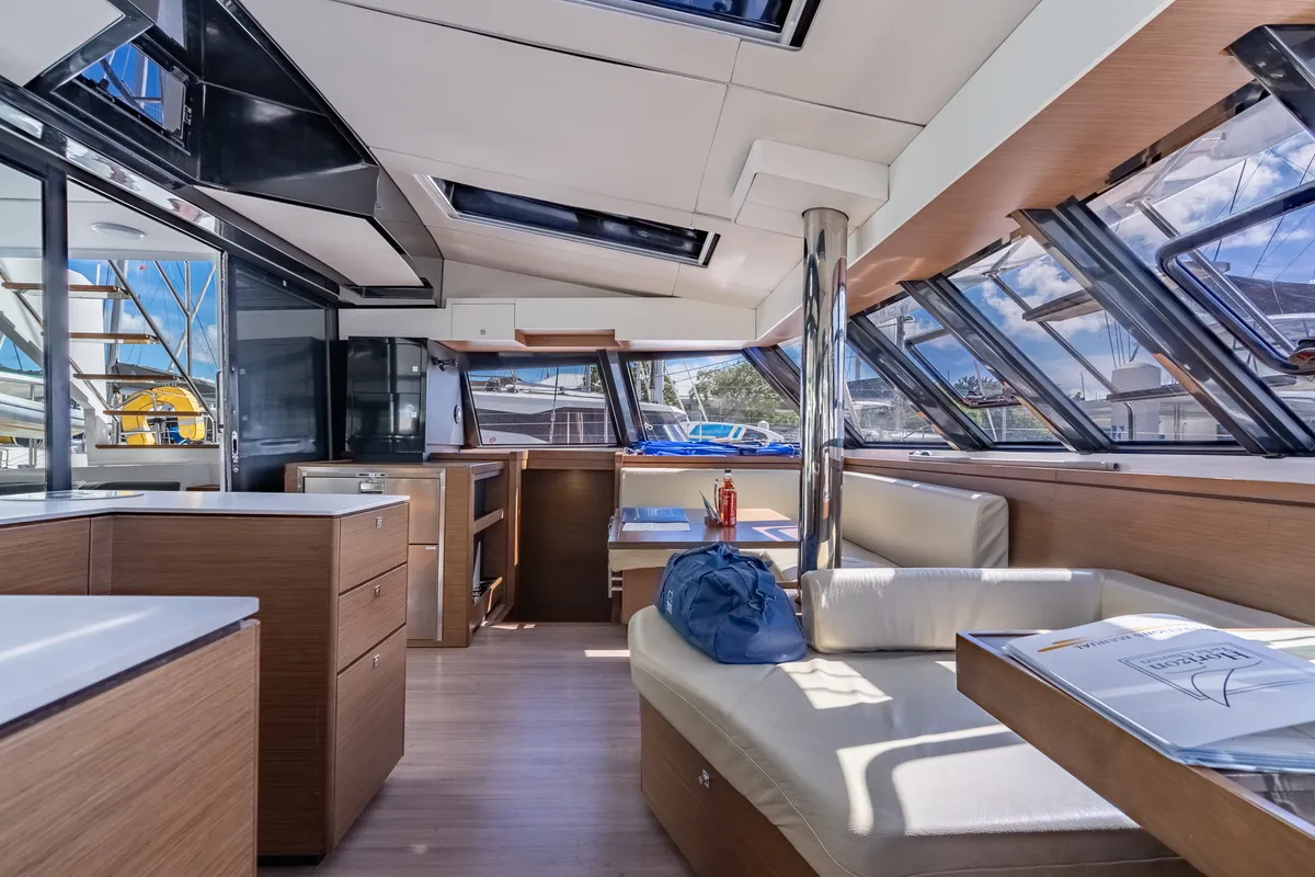 Salon of Seas’d Up, a Nautitech 46 Fly catamaran at Road Town, British Virgin Islands