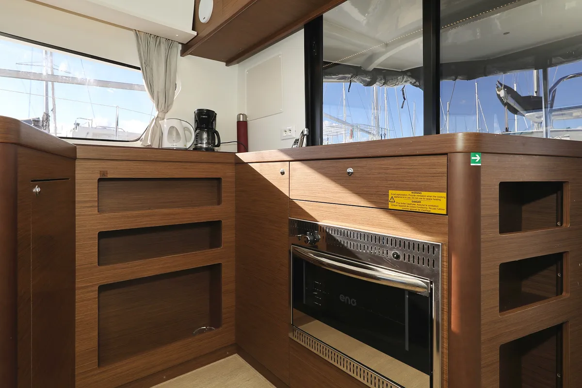 Galley of REA, a Lagoon 42 catamaran at Općina Sukošan, Croatia
