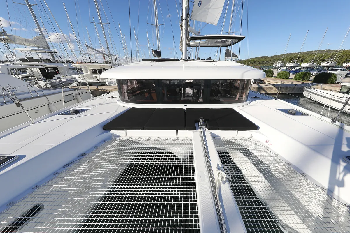 Deck of REA, a Lagoon 42 catamaran at Općina Sukošan, Croatia
