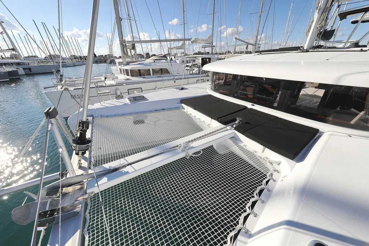 Deck of REA, a Lagoon 42 catamaran at Općina Sukošan, Croatia