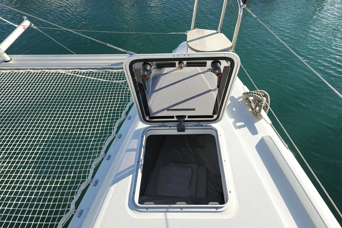 Deck of REA, a Lagoon 42 catamaran at Općina Sukošan, Croatia