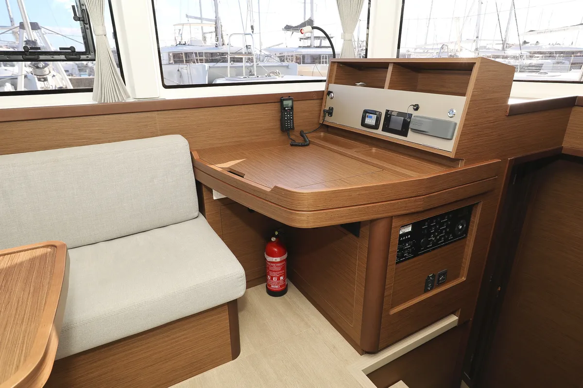 Salon of REA, a Lagoon 42 catamaran at Općina Sukošan, Croatia