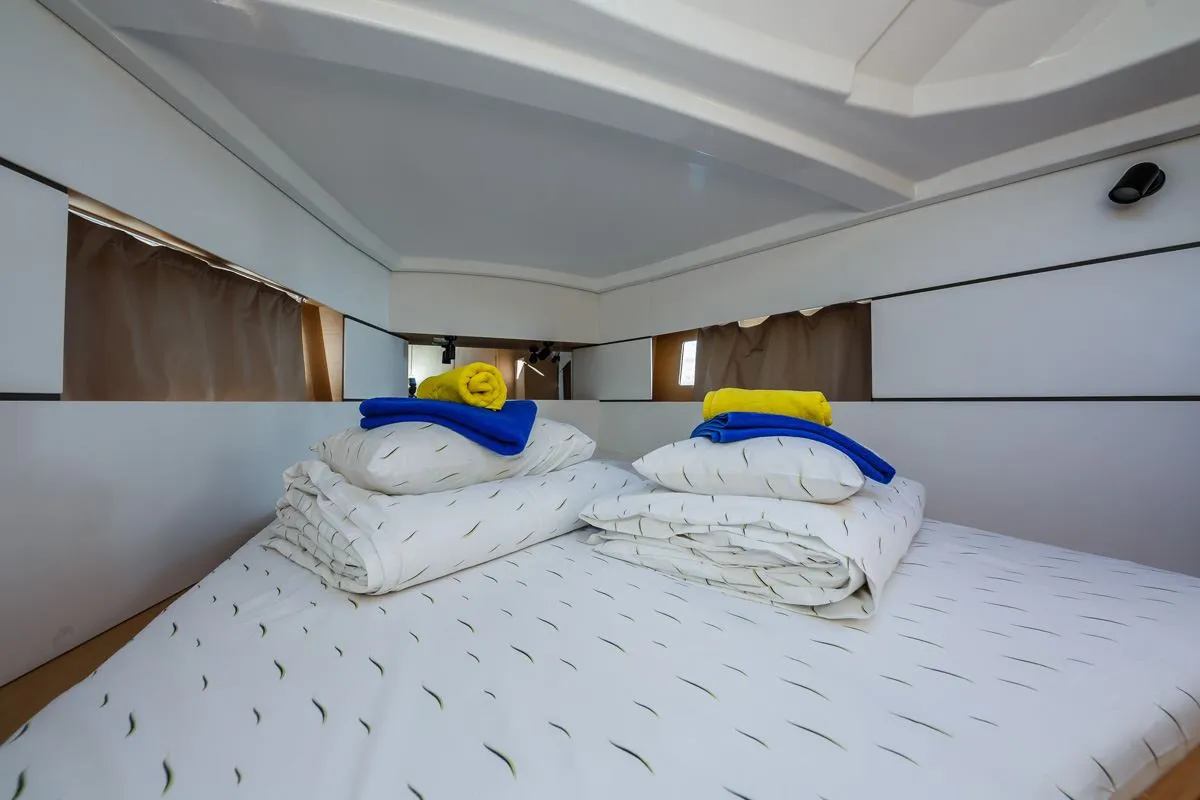 Cabin on Obsession, a Beneteau Oceanis 38.1 sailboat at Dubrovnik, Croatia