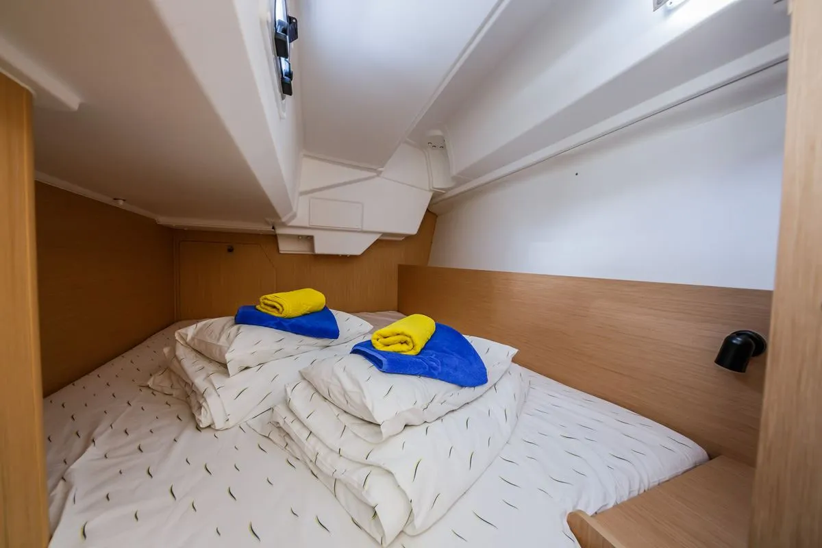 Cabin on Obsession, a Beneteau Oceanis 38.1 sailboat at Dubrovnik, Croatia