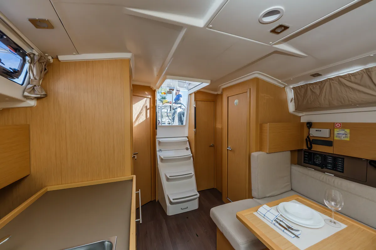 Salon of Obsession, a Beneteau Oceanis 38.1 sailboat at Dubrovnik, Croatia