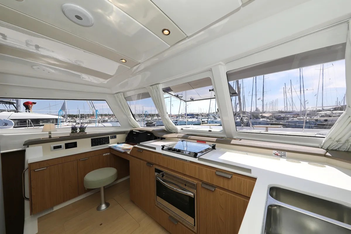 Cabin on Bella Mare, a Bali Catspace catamaran at Seget Donji, Croatia