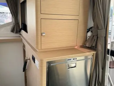 Galley of Unsupervised, a Fountaine Pajot Astrea 42 catamaran at Road Town, British Virgin Islands