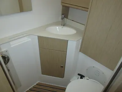Three, a Bavaria Voyager 45 sailboat at Fisksätra, Sweden