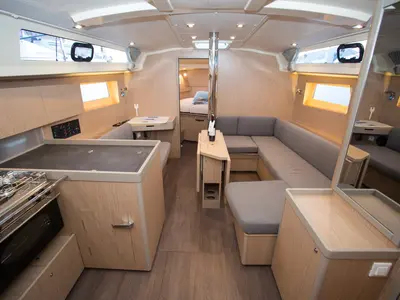 Salon of Friends, a Beneteau Oceanis 41.1 sailboat at Marmaris, Turkey