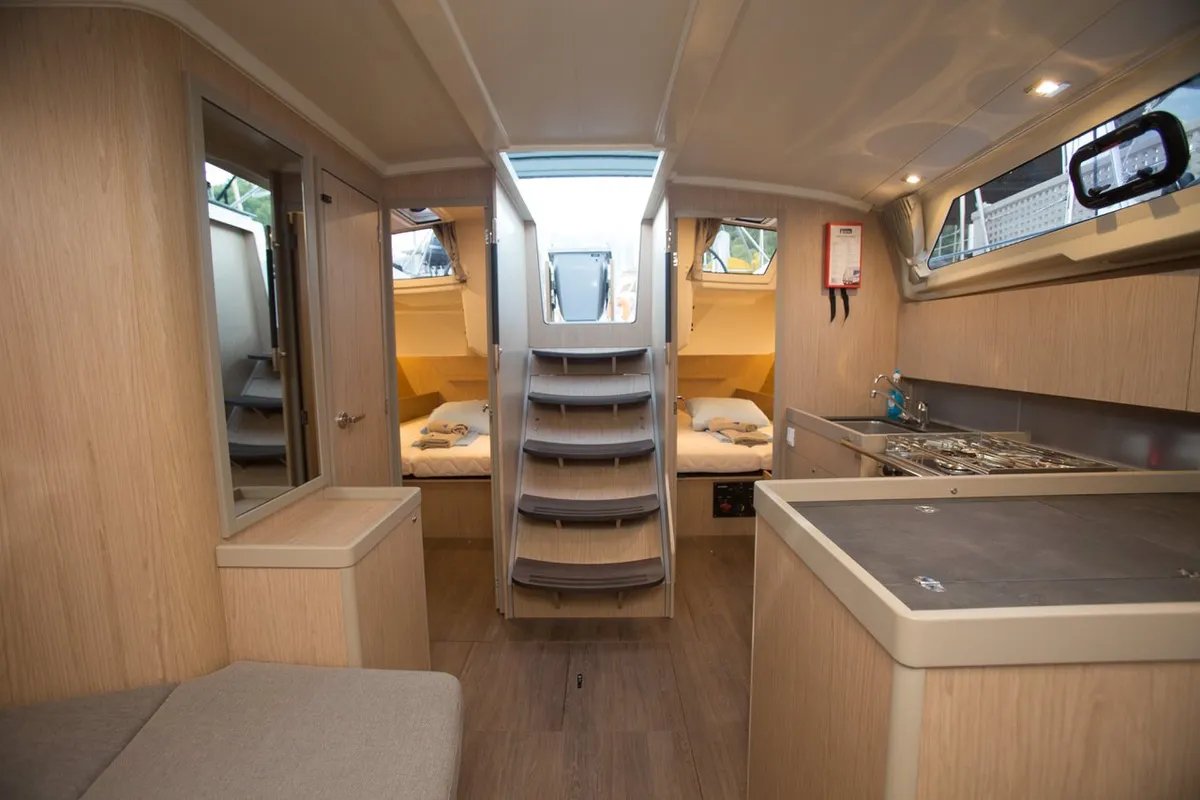 Galley of Friends, a Beneteau Oceanis 41.1 sailboat at Marmaris, Turkey