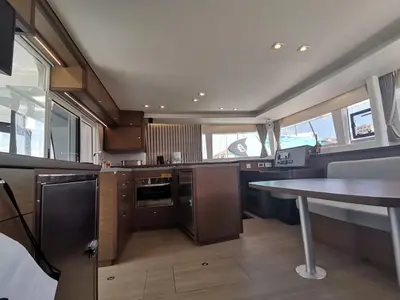 Galley of Double elli, a Lagoon 450 F catamaran at Trogir, Croatia