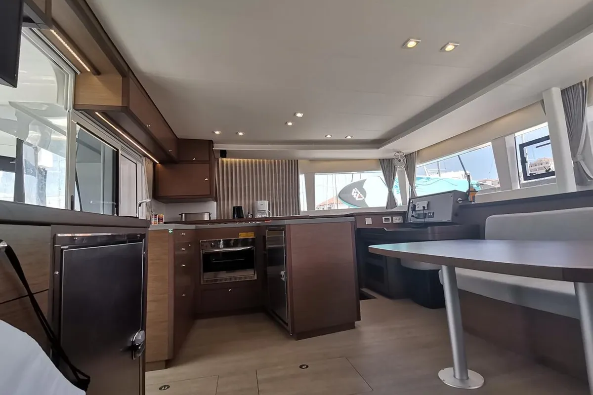 Galley of Double elli, a Lagoon 450 F catamaran at Trogir, Croatia