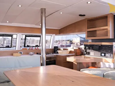 Salon of Asclepios, a Bali Catsmart - 4 cab. catamaran at Ajaccio, France