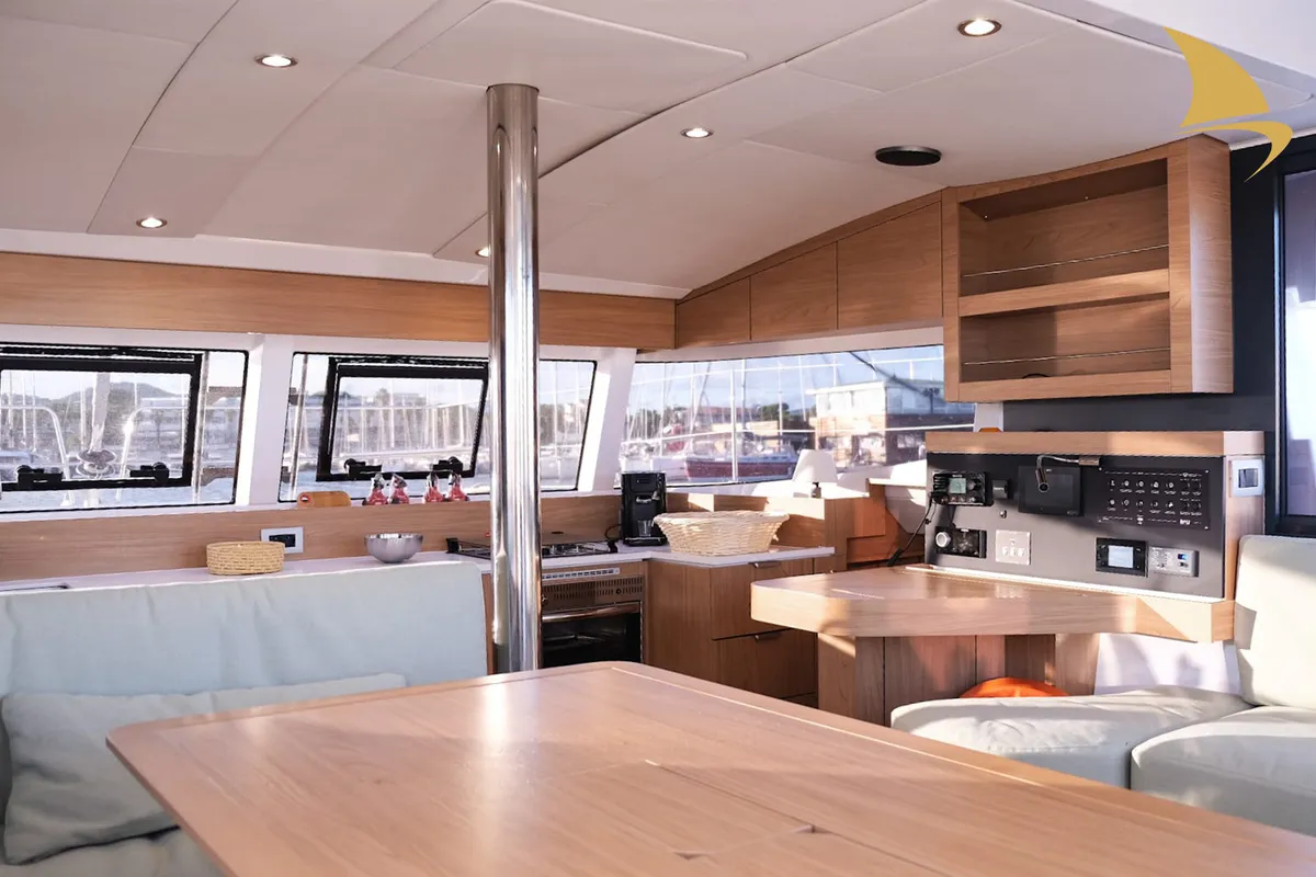 Salon of Asclepios, a Bali Catsmart - 4 cab. catamaran at Ajaccio, France