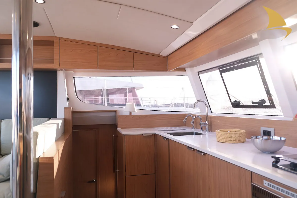 Galley of Asclepios, a Bali Catsmart - 4 cab. catamaran at Ajaccio, France