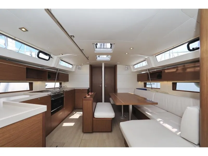 Salon of Rocket, a Beneteau Oceanis 46.1 sailboat at Grad Biograd na Moru, Croatia