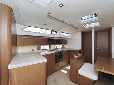Galley of Rocket, a Beneteau Oceanis 46.1 sailboat at Grad Biograd na Moru, Croatia