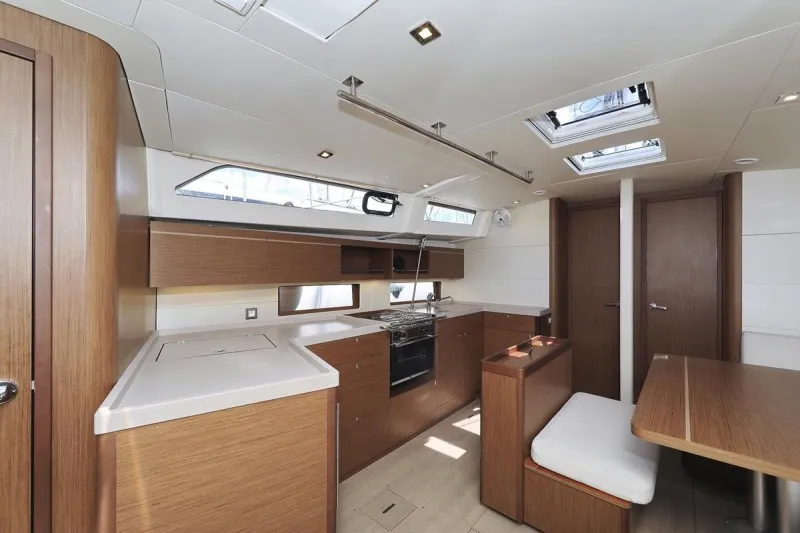Galley of Rocket, a Beneteau Oceanis 46.1 sailboat at Grad Biograd na Moru, Croatia