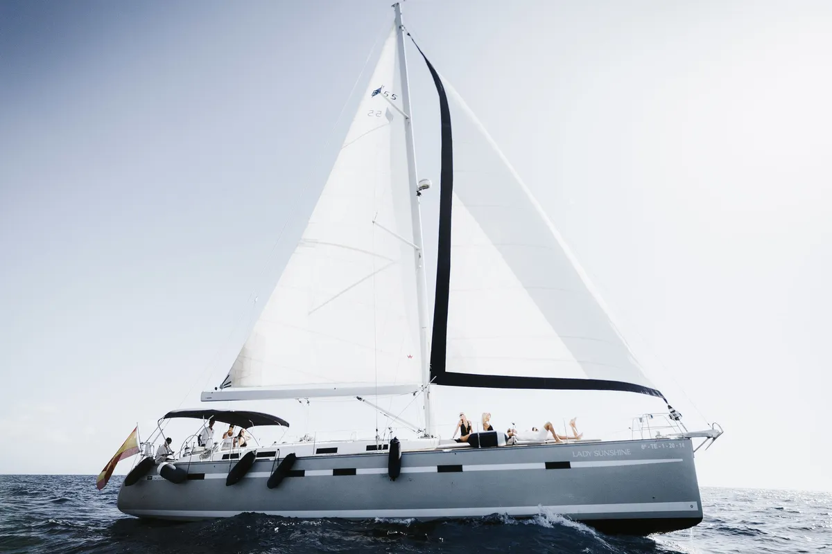 Lady Sunshine , a Bavaria 55 Cruiser sailboat at Adeje, Spain