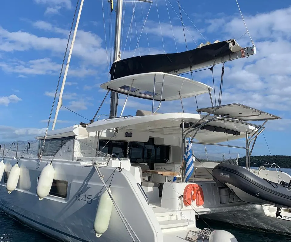 Galley of My Naughty Spirit, a Lagoon 46 catamaran at Municipal Unit of Ellomenos, Greece