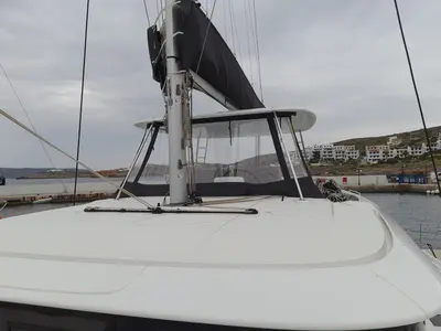 Deck of My Naughty Spirit, a Lagoon 46 catamaran at Municipal Unit of Ellomenos, Greece