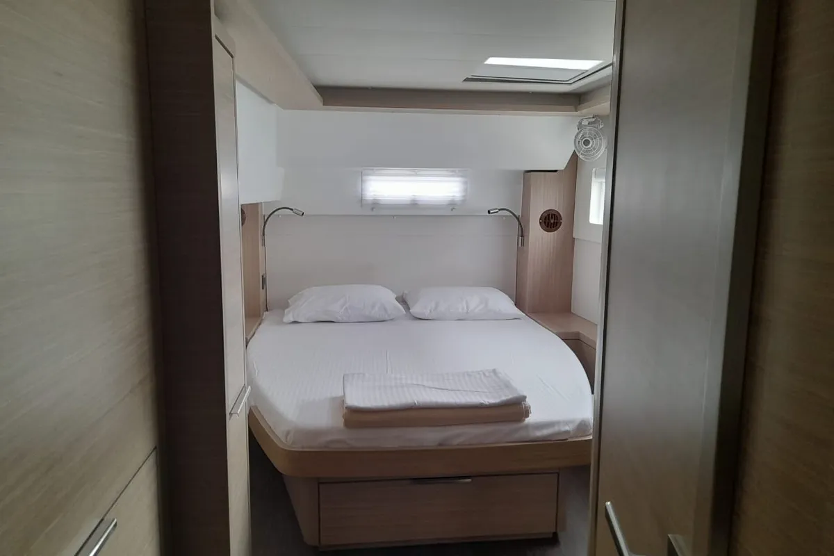 Cabin on My Naughty Spirit, a Lagoon 46 catamaran at Municipal Unit of Ellomenos, Greece