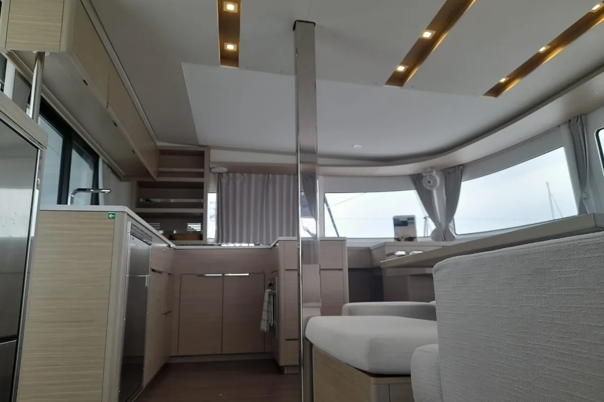 Salon of My Naughty Spirit, a Lagoon 46 catamaran at Municipal Unit of Ellomenos, Greece