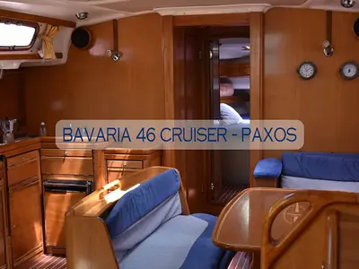 Paxos, a Bavaria 46 Cruiser sailboat at Kontokali, Greece