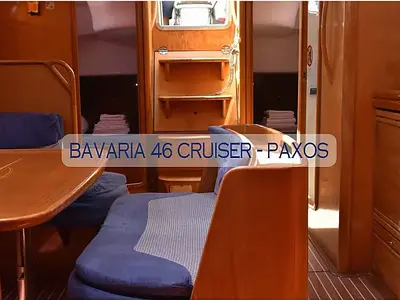 Paxos, a Bavaria 46 Cruiser sailboat at Kontokali, Greece
